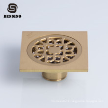 simple square brass shower drain cover plate